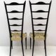 Pair of Chiavari Mid-Century Modern Italian High Back Chair