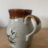 Pot a eau en ceramique bi color motifs bambou