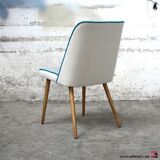 Nice Chair vintage of the 50s/60s renovated (wood, fabric, trim).