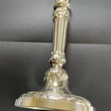Antique silver-plated candlesticks in classic style