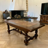 Table basse bois massif style Louis XIII (Louis 13)