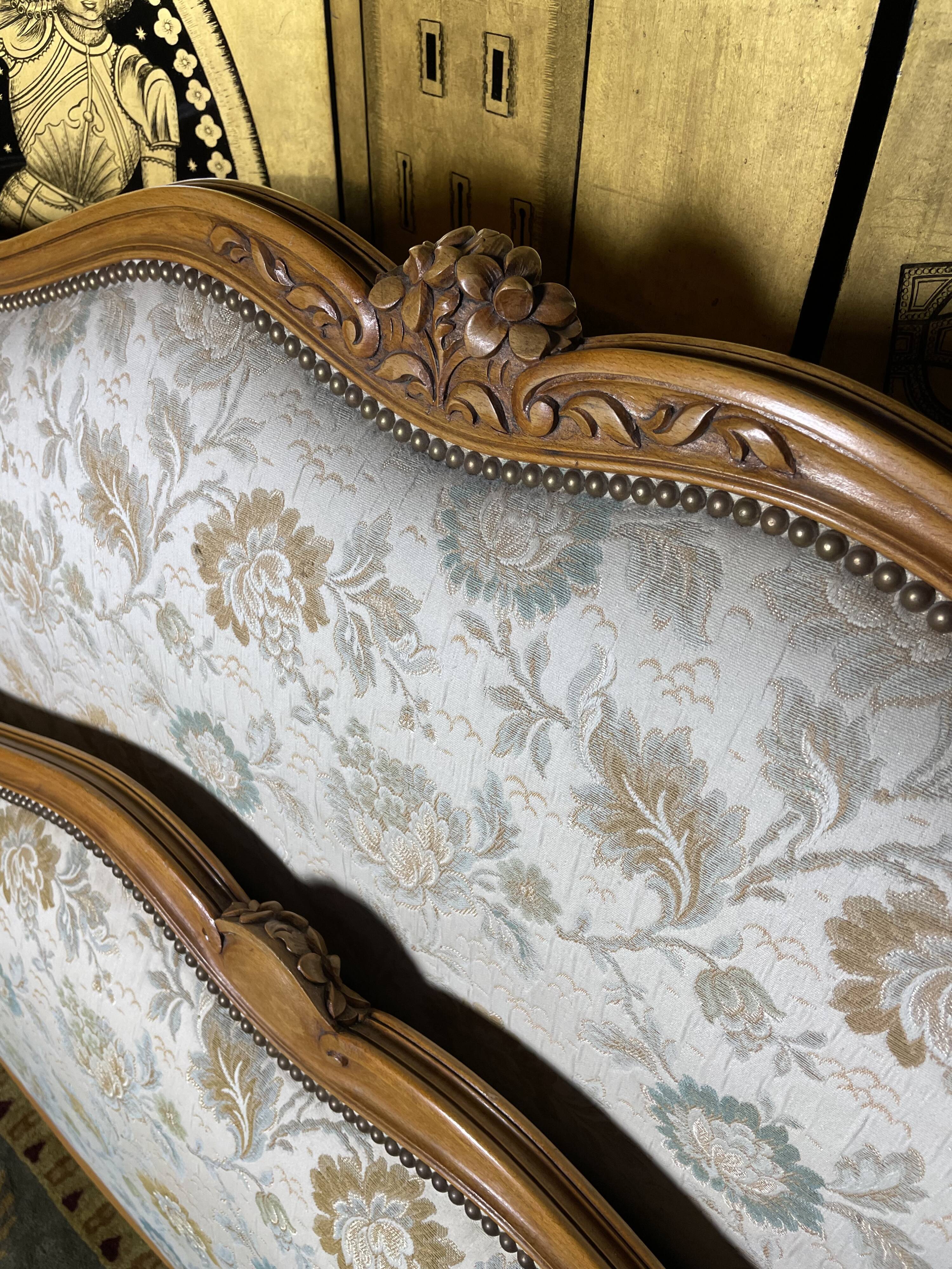 Upholstered bed in Louis XV style