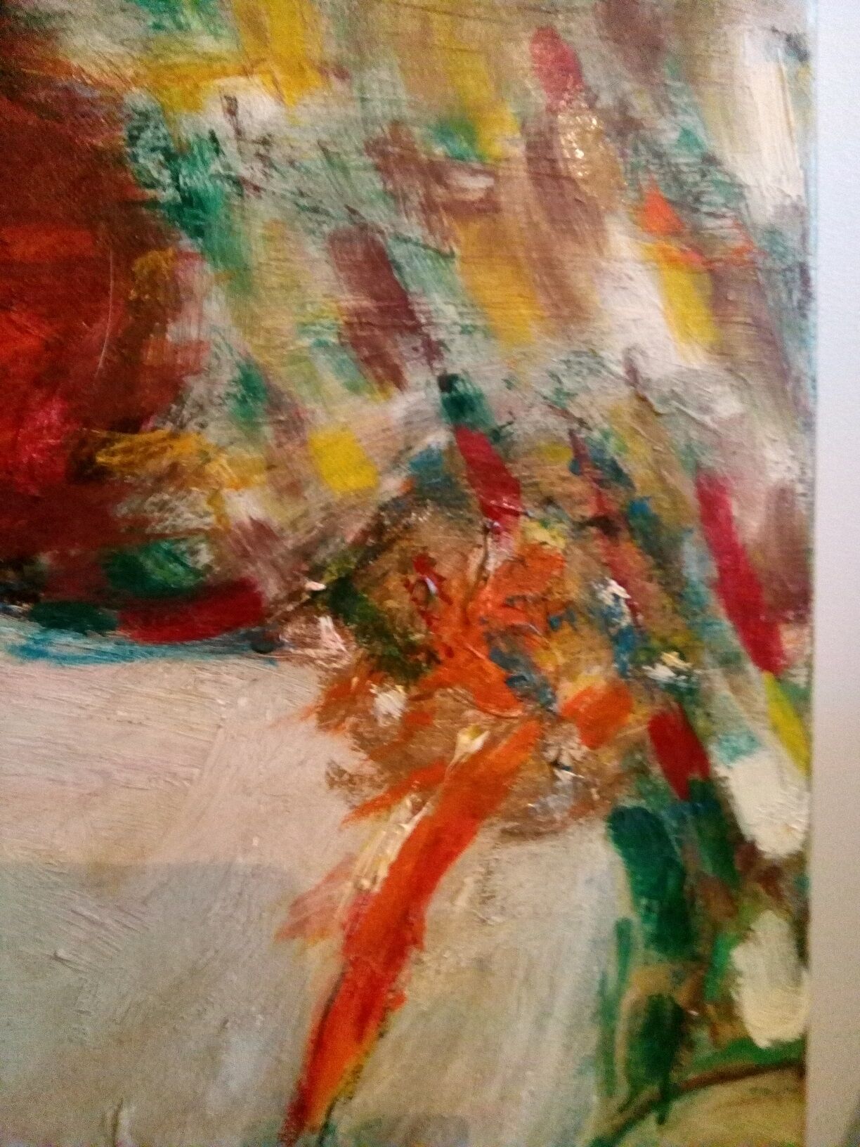 Painting of woman portrait in oil