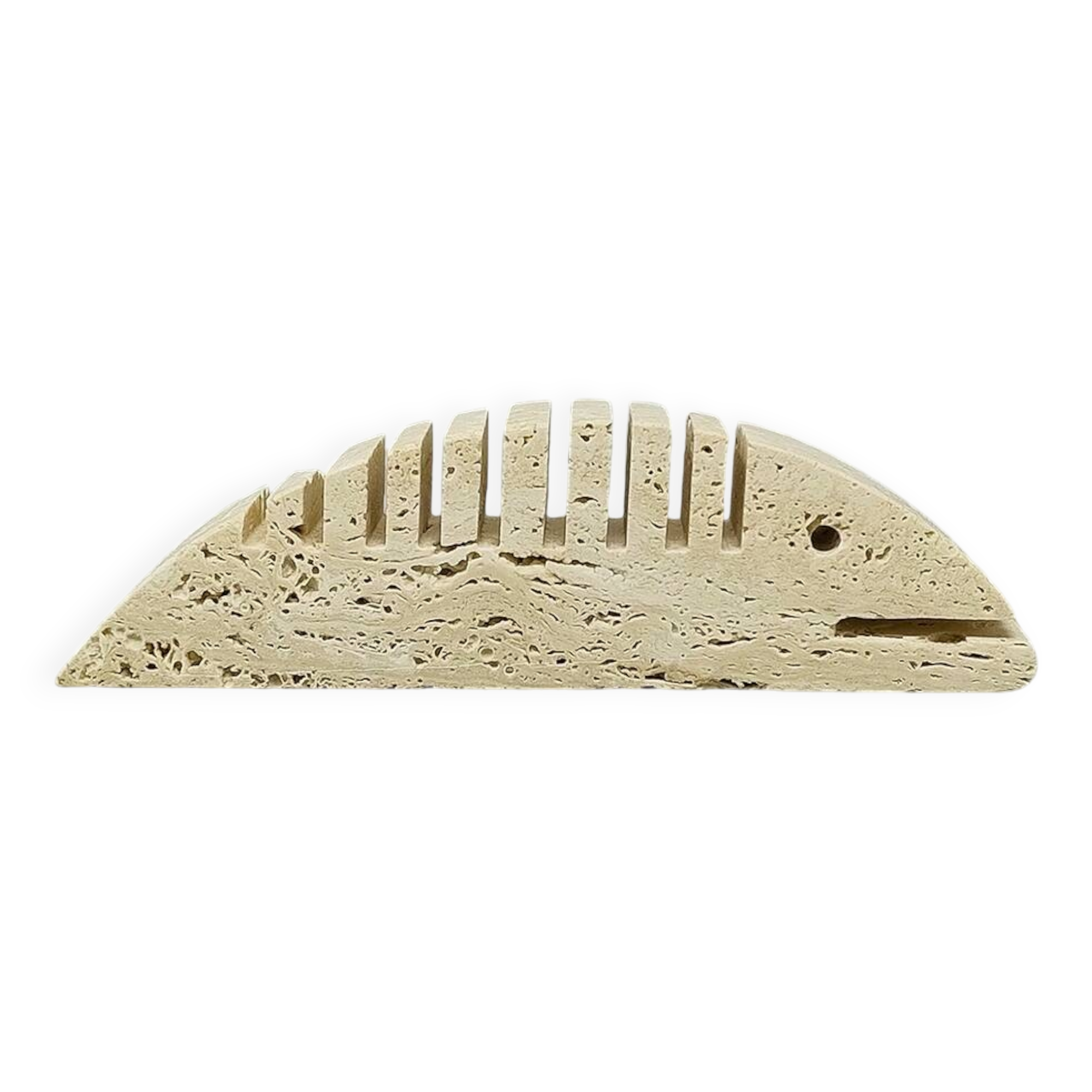 1970s Original Big Travertine Fish Sculpture by Enzo Mari for F.lli Mannelli