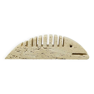 1970s Original Big Travertine Fish Sculpture by Enzo Mari for F.lli Mannelli
