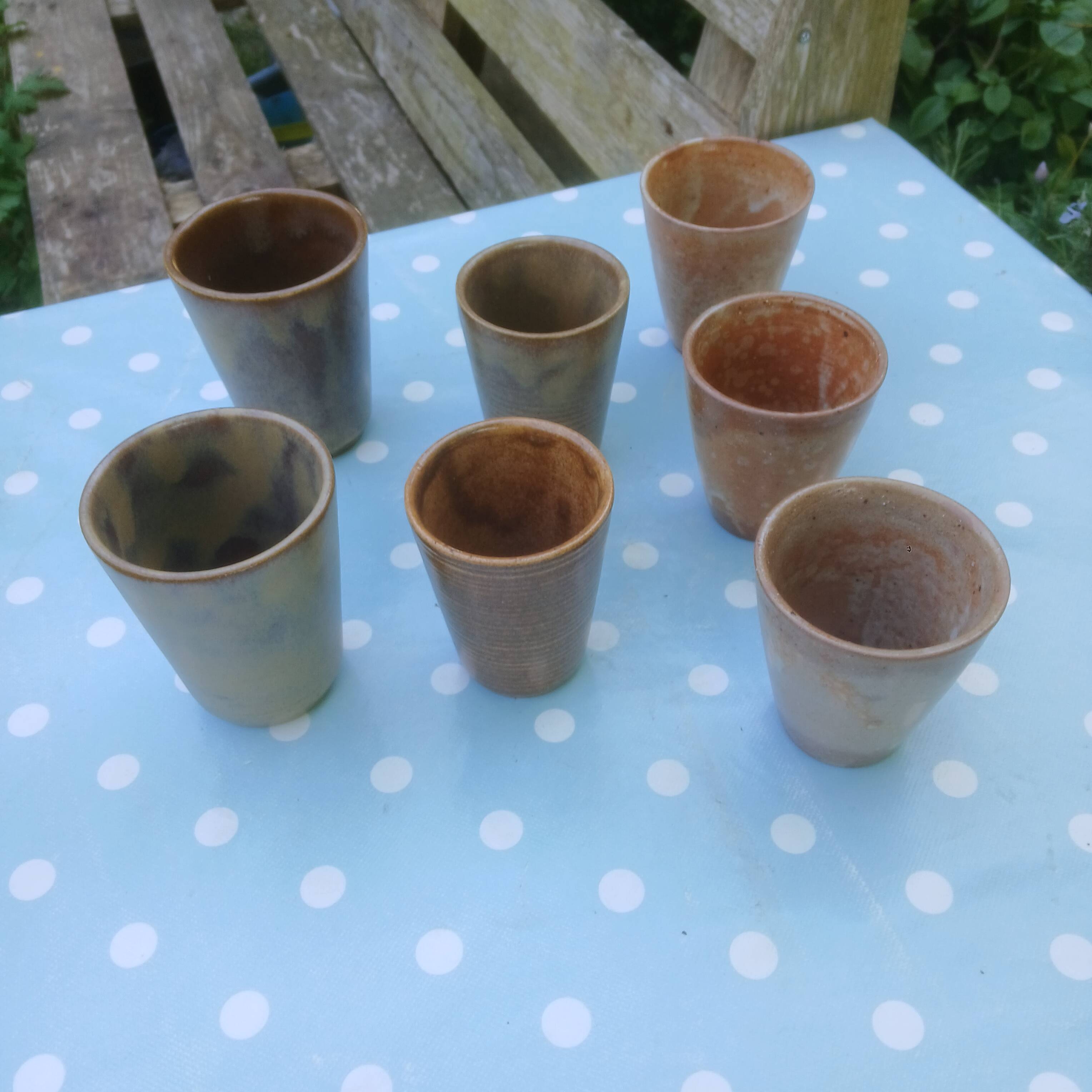 Vintage stoneware mugs