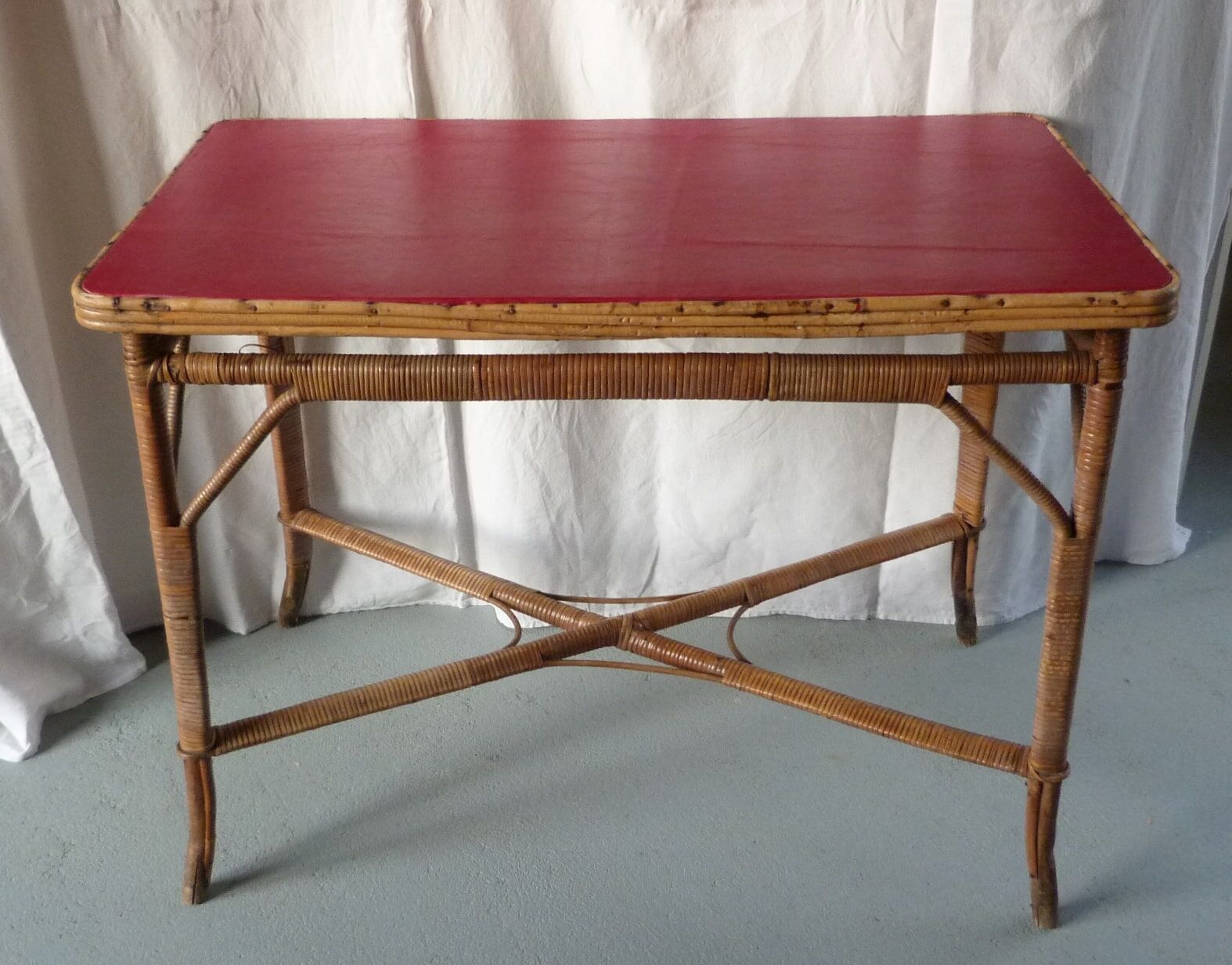 Bamboo and leather console