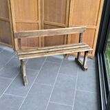 Old oak school bench