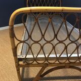 Vintage rattan daybed