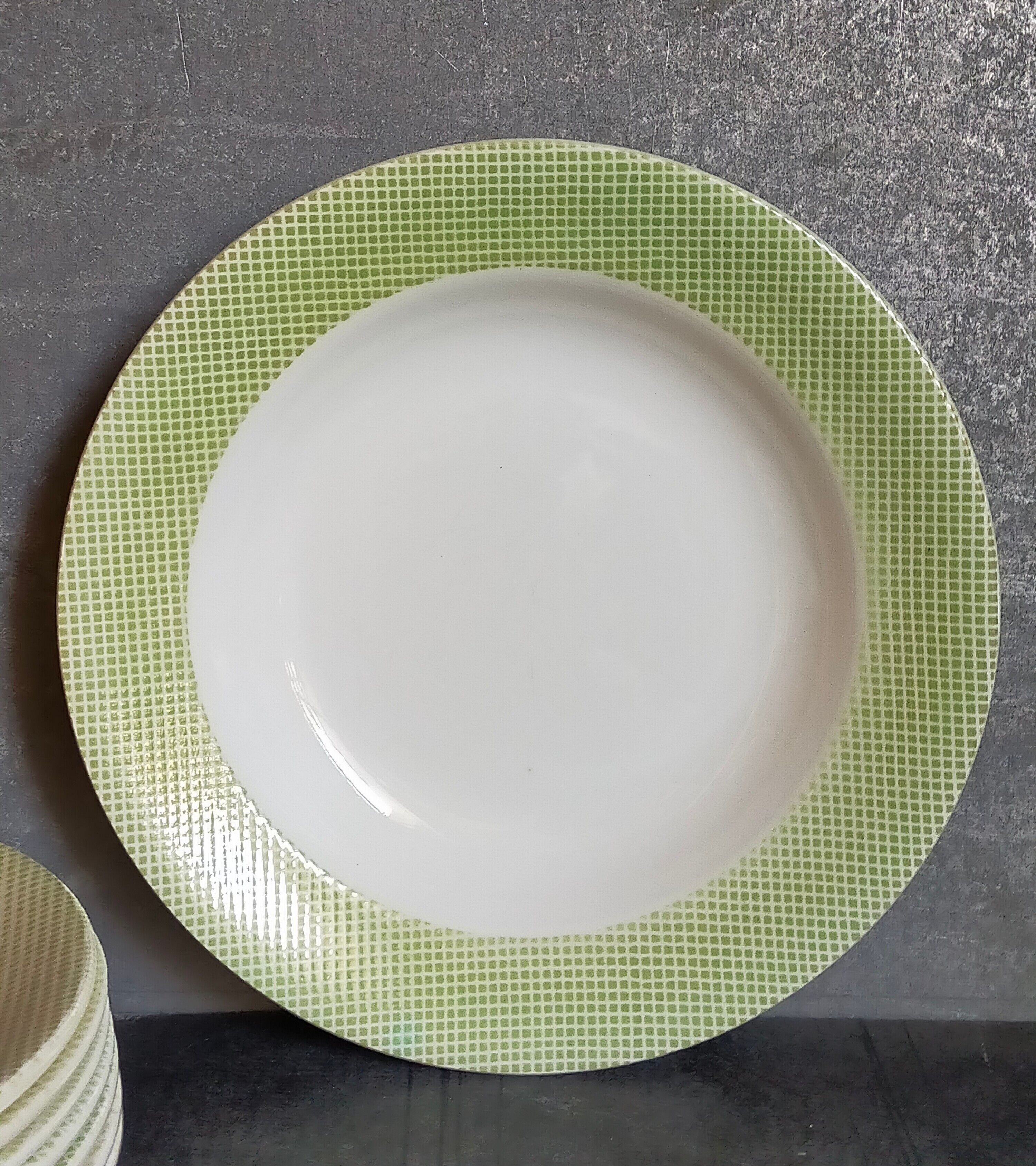 Eight earthenware plates from salins 50s