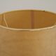 Vintage French Round Brass Table Lamp With Beige and Gold Shade