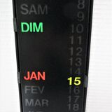 perpetual calendar wall design vintage 80s