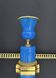 Médicis vase in blue opaline and gilded bronze