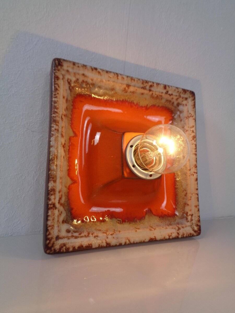 Pop Art Ceramic Wall Lamp, Germany, 1970s