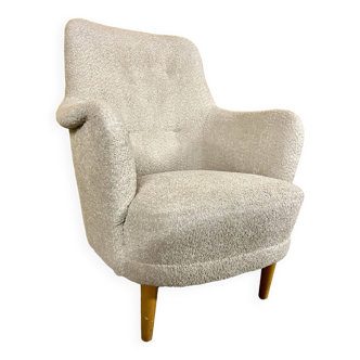 Fauteuil suédois Samsas vintage par Carl Malmsten 1960