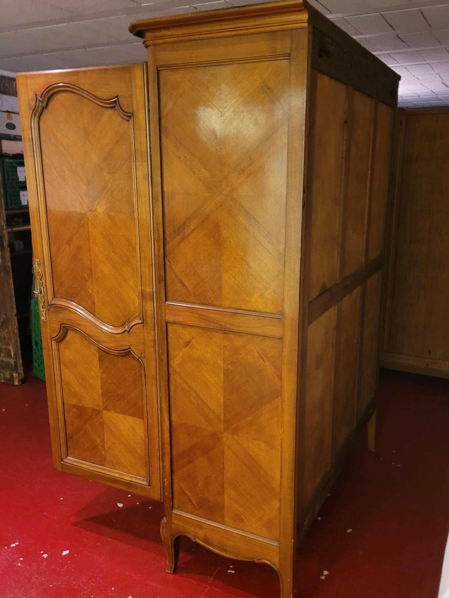 Cherry veneered wardrobe