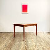 Danish mid century teak extendable dining table, denmark, 1960s