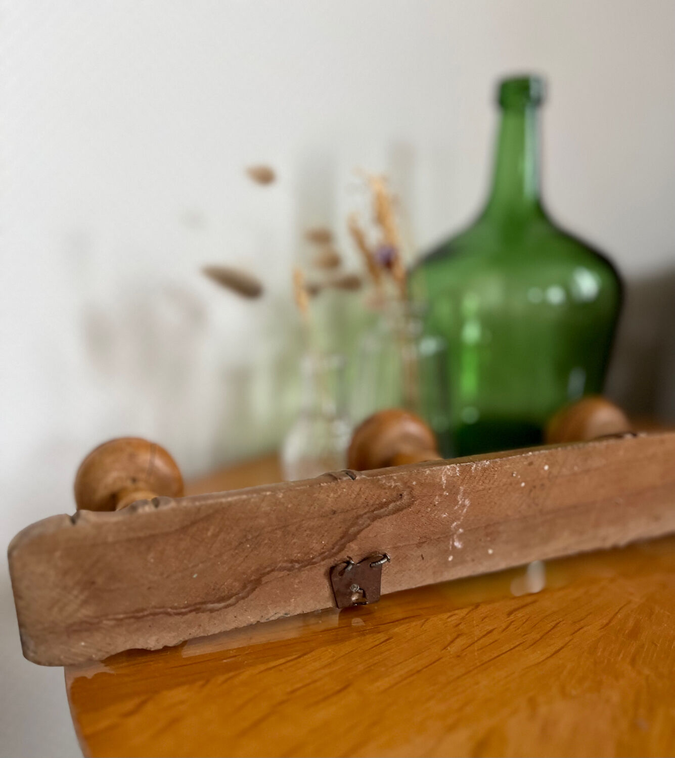 Coat rack hook in natural wood late 19th century