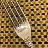 Christofle silver-plated fork, Rubans model