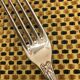 Christofle silver-plated fork, Rubans model
