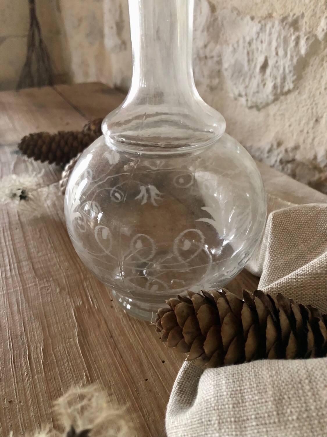 Carafe en verre « goutte »