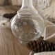 "Drop" shaped glass carafe