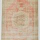 6x10 Peach Red Turkish Vintage Rug, 194x294Cm