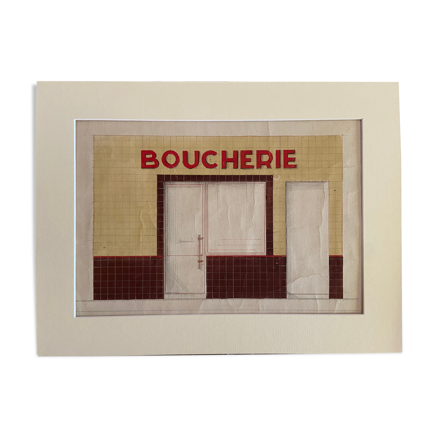 Architectural drawing, shop project 40s-50s