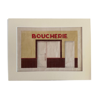 Architectural drawing, shop project 40s-50s