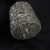 Small cylindrical molded glass pendant light