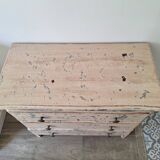 Vintage chest of drawers in patinated wood