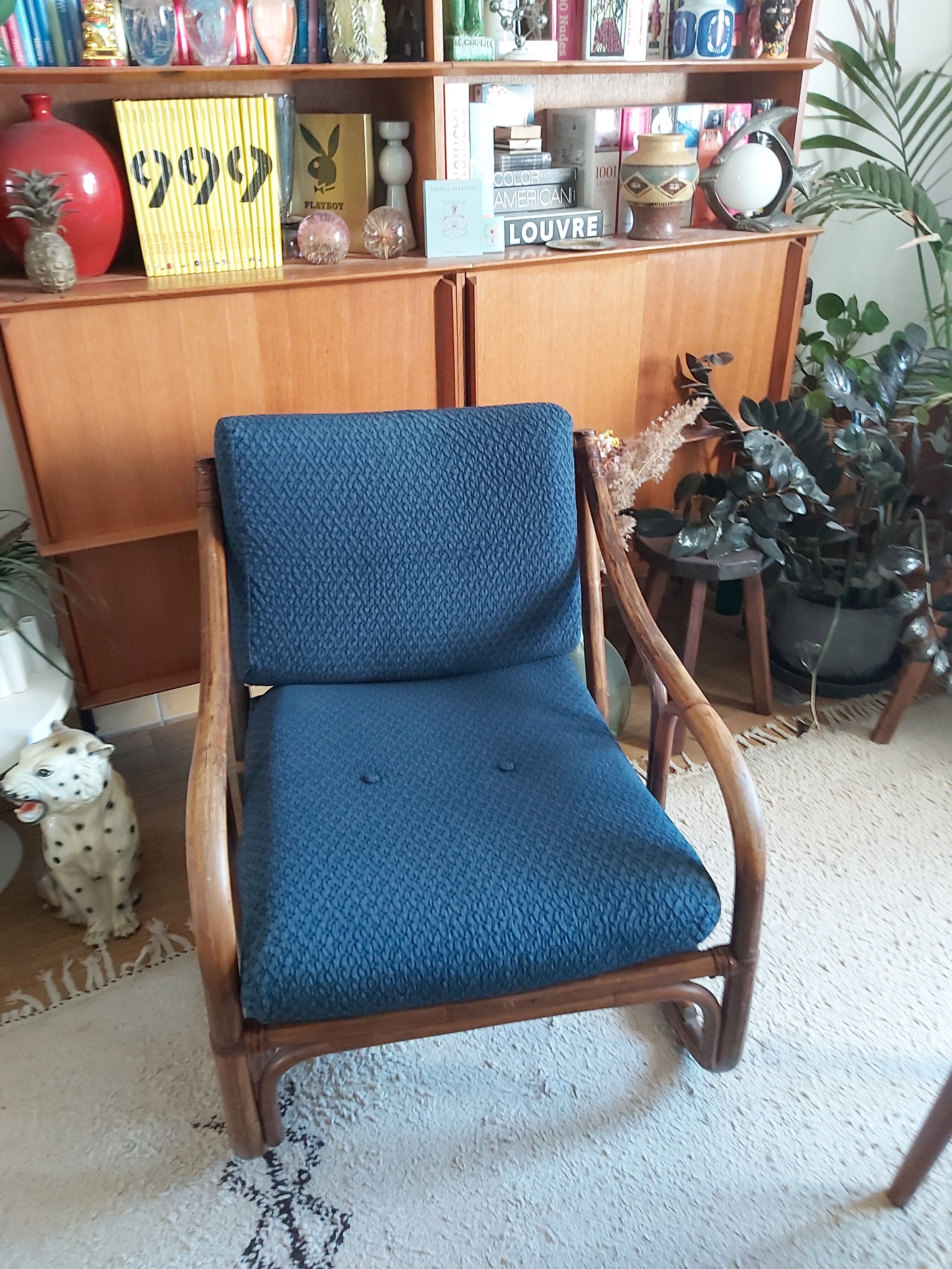 Vintage bamboo armchair