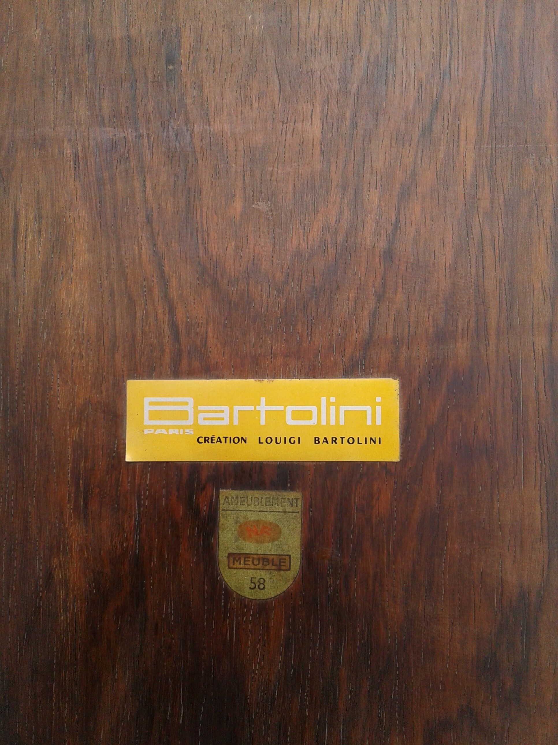 Extendable table rosewood Luigi Bartolini