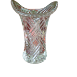 Vase en verre moulé ovale XX siècle