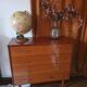 Commode vintage année 60 marron vernis 4 tiroirs