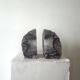 Mineral bookends made of genuine agate stone.