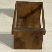 Service à condiments brutaliste en bois – Mid-Century années 50