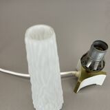 Set of 2 "cone" glass and brass table light, italy 1950s