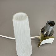 Set of 2 "cone" glass and brass table light, italy 1950s