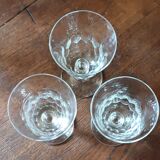 3 verres en cristal