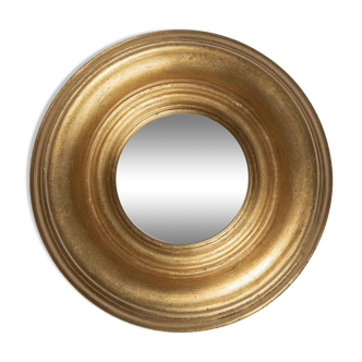 Miroir convexe de 21 cm doré