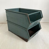 Pair of 50's Schaeffer industrial metal lockers