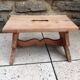 Foot stool in raw wood vintage 50s-60s