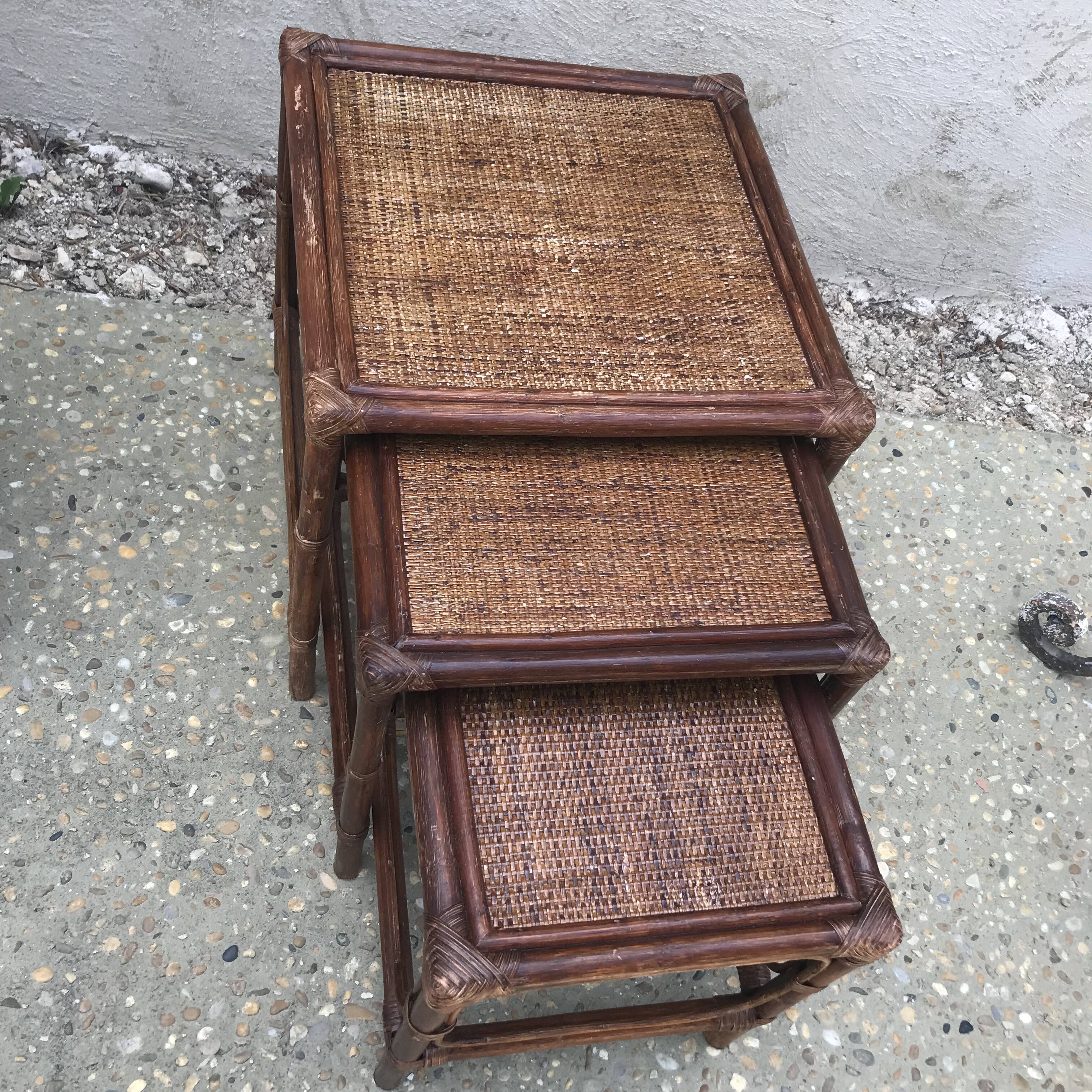 Bamboo trundle tables