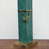 Vintage Jean Roche lamp base, 1980, brass & green