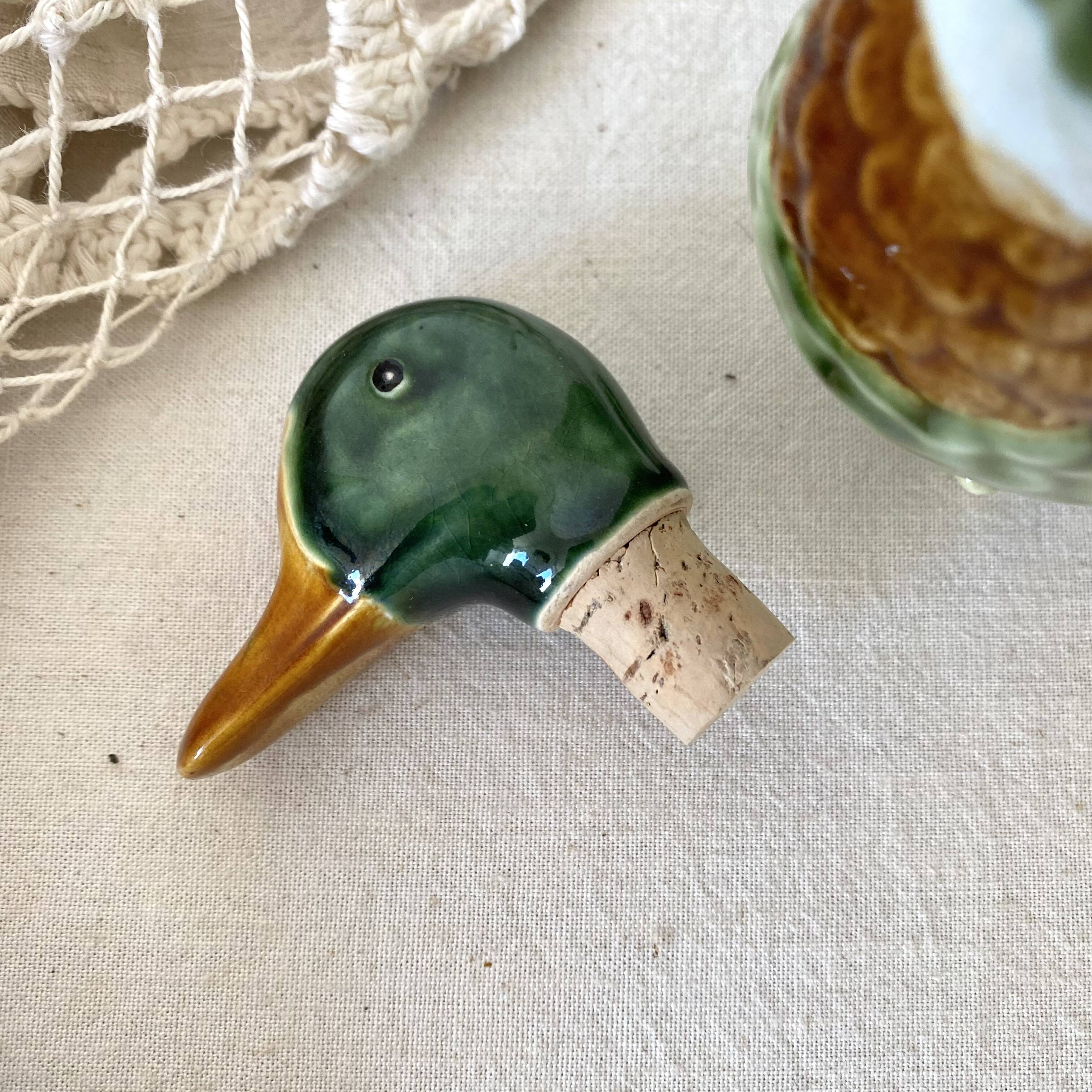 Zoomorphic bottle, ceramic duck