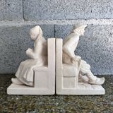 Paire de serre livres personnages bretons