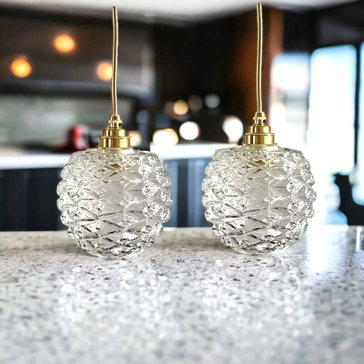 Lot de deux baladeuses vintage pomme de pin