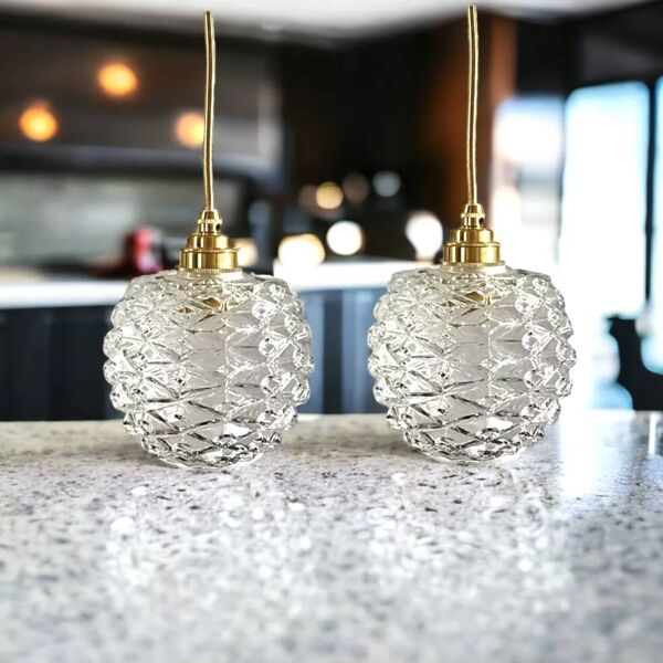 Lot de deux baladeuses vintage pomme de pin