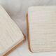 Pouf en bois d'orme